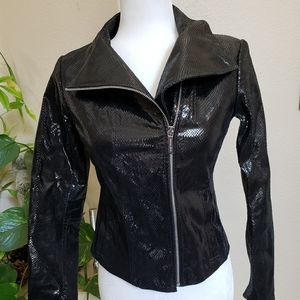 Black Leather Jacket XS Well Cared For
